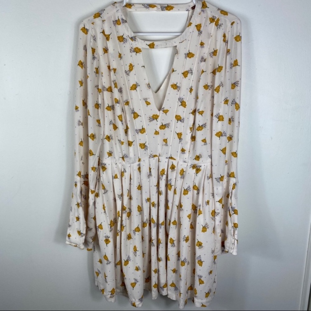 Free People Tegan Printed Dress in Ivory Combo - Picture 3 of 9